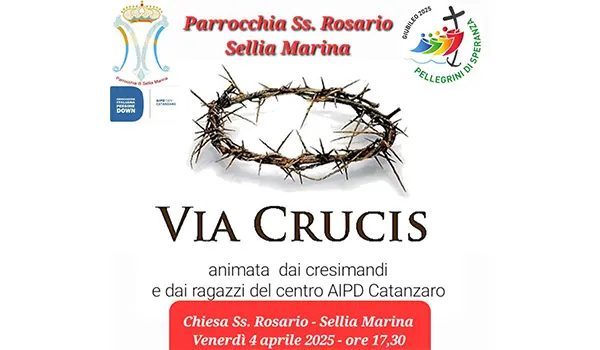 A Sellia Marina una Via Crucis inclusiva: cresimandi e ragazzi dell’AIPD Catanzaro insieme sul cammino della vita