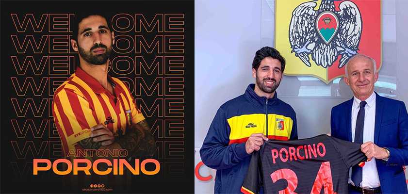 Calcio-Mercato: Us Catanzaro: Ufficiale In giallorosso l’esterno sinistro Antonio Porcino. Video