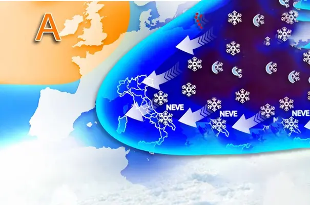 Meteo: dal Weekend di San Valentino arriva il gelo siberiano (Burian) neve fin su pianure e coste