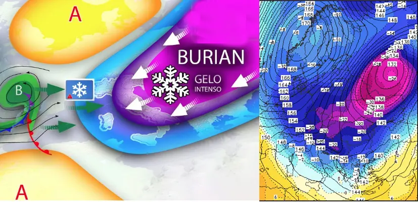 Meteo: Burian porta vento gelido, diretto contro l'Italia. Conosciamolo meglio