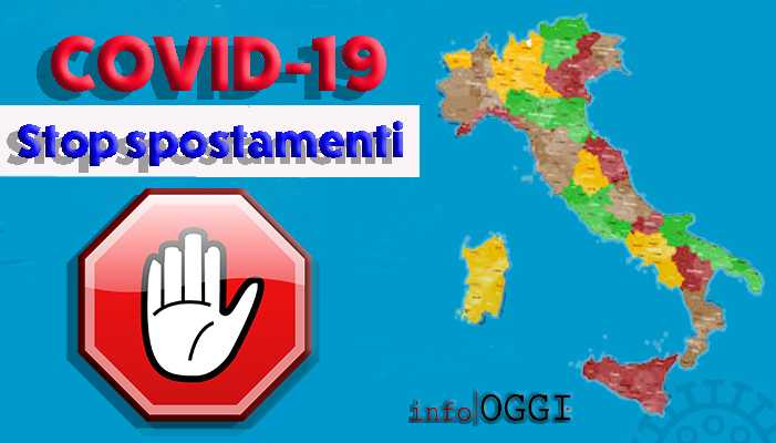 Stop spostamenti 4 Regioni arancioni. Abruzzo, Liguria Toscana e prov. Trento, Sicilia Gialla