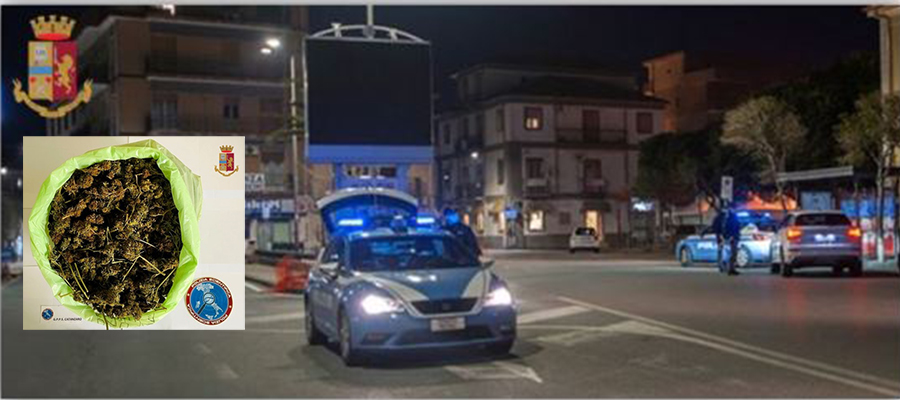 La Polizia arresta a Catanzaro un 44enne trovato in possesso di oltre 700 grammi di marijuana.