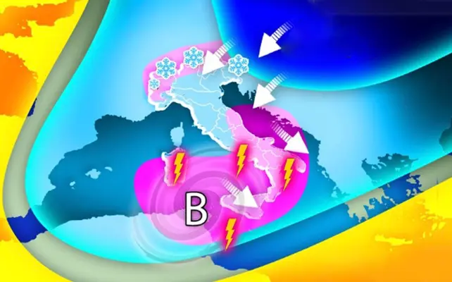 Meteo: correnti freddi, temporali al sud, rischio grandine e neve. Evoluzione e Previsioni per la se