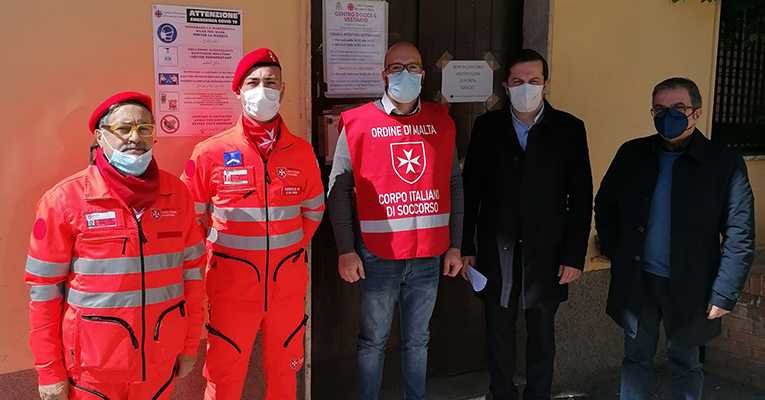 Corpo italiano di Soccorso dell’Ordine di Malta e Caritas a fianco dei bisognosi.