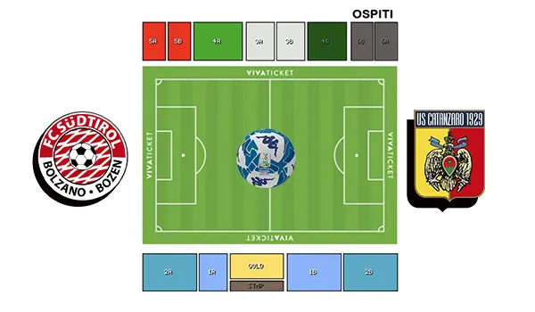 Calcio Serie B - 21ª giornata. Al Via la Prevendita biglietti per Südtirol vs Catanzaro