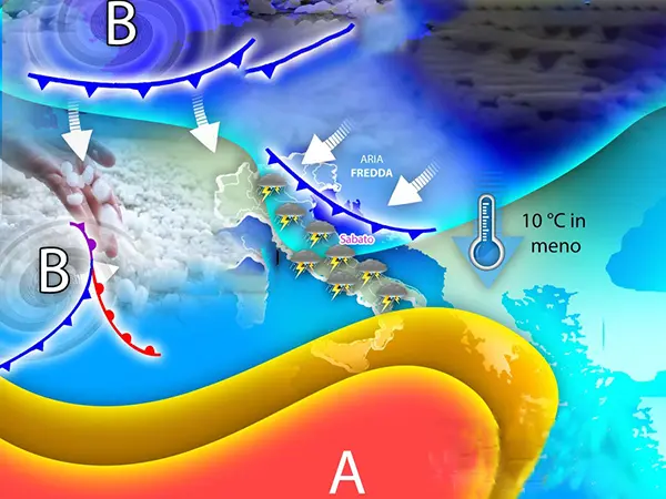 Meteo: Weekend, da bollino rosso, forti temporali con grandine a Pasqua crollo termico. I dettagli