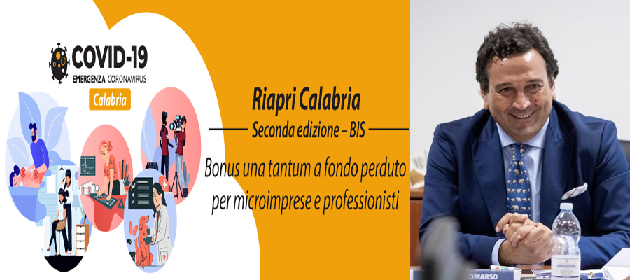 "Riapri Calabria ii", ammessi più di 4mila beneficiari. Leggi i dettagli