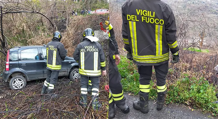 Incidenti Stradali. Perde controllo dell'auto e vola giù nella scarpata, feriti donna e bimbo 7 anni