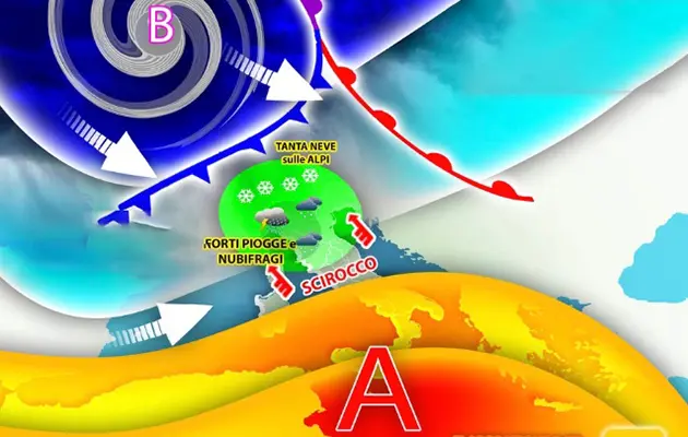 Meteo Weekend: forti piogge sabato e domenica al centro-nord rischio nubifragi. L’evoluzione