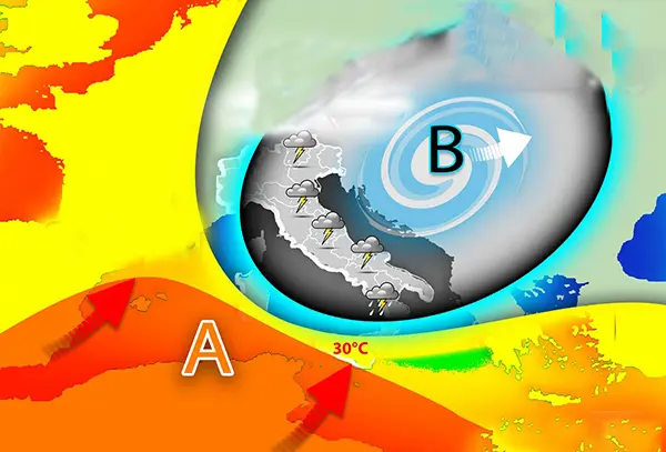 Meteo: Weekend e inizio settimana a due colori sole e pioggia poi caldo toccheranno i 30°C