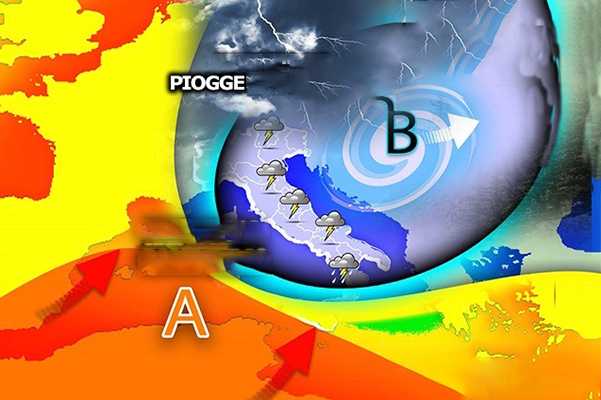 Meteo: Ancora piogge e temporali poi sole. L’evoluzione