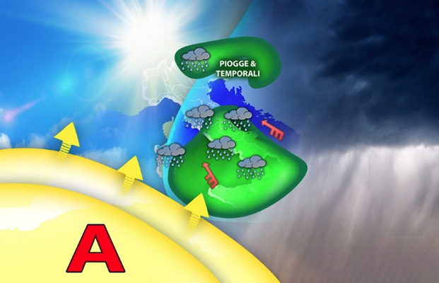 Meteo improvvisi temporali con grandine, poi per il weekend sole e più caldo. L'evoluzione