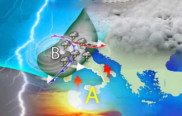 Meteo Weekend 1° Maggio: l’Italia divisa in due nubifragi e grandinate e temperature calde. Dettagli