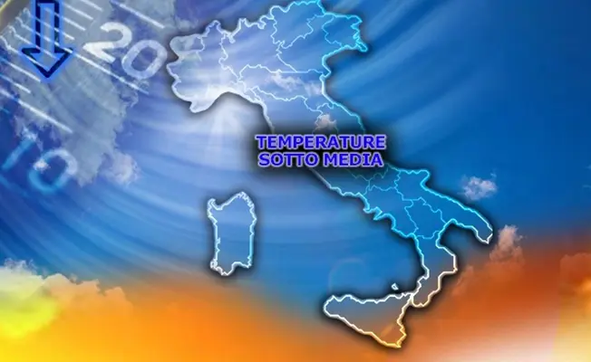 Meteo: le temperature ritorna sotto la media. Ecco il dettaglio