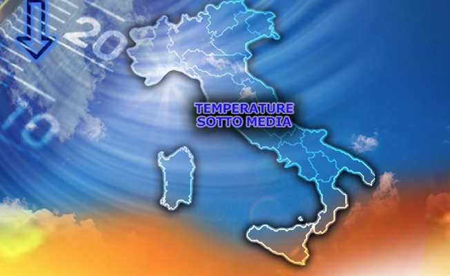 Meteo: le temperature ritorna sotto la media. Ecco il dettaglio