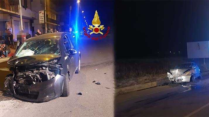 Incidenti Stradali. Botricello, SS106 scontro tra 2 auto bilancio 2 feriti. Intervento dei Vvf