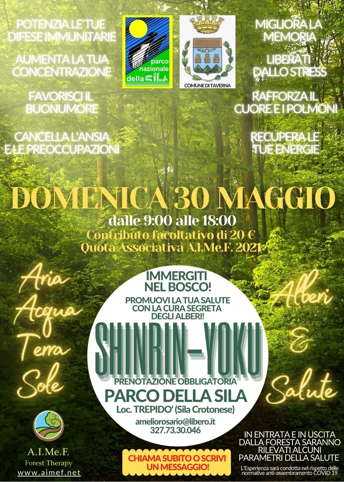 Comuni virtuosi, Taverna. "Consulente Facilitatore in Forest Therapy nel Parco della Sila".