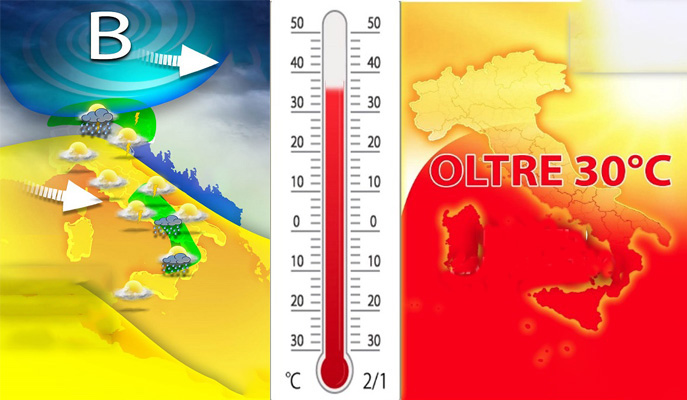 Meteo: ancora dei temporali poi caldo estivo fino ad oltre 30°C! Ecco il dettaglio con previsioni