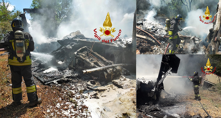 Lamezia Terme. Incendio sottobosco provoca rogo e distrugge azienda. Intervento dei Vvf