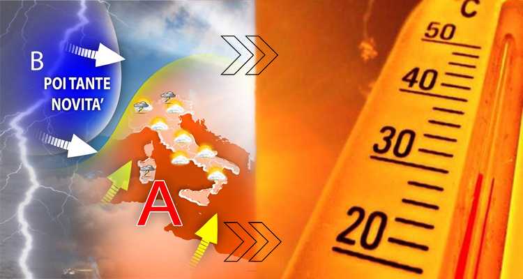 Meteo: Anticiclone africano più forte ma anche temporali poi il caldo afoso. Ecco l'evoluzione