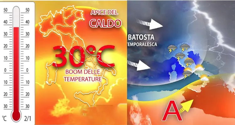 Meteo: Caldo africano, poi per il Weekend, pioggia e temporali. Ecco le zone a rischio. Previsioni