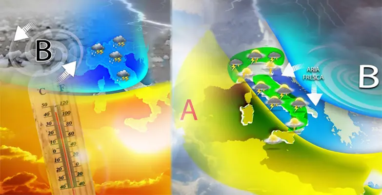 Meteo Weekend: dal caldo intenso ai forti acquazzoni poi focolai temporaleschi. Ecco le previsioni