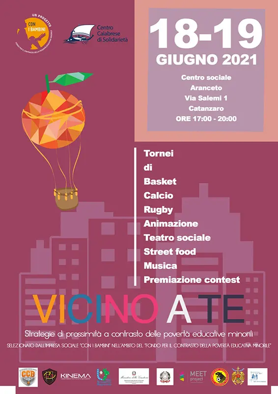 Catanzaro, “Vicino a te…” contrasto della povertà. 2 pomeriggi di divertimento attivo