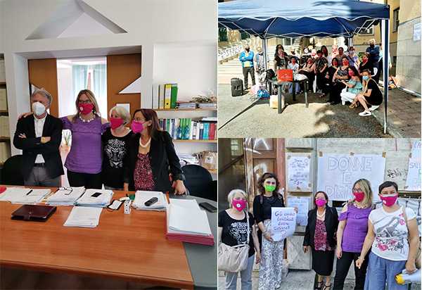 Donne e Diritti. Protesta all'ASP di Cosenza e all'Ospedale di Sa Giovanni in Fiore.
