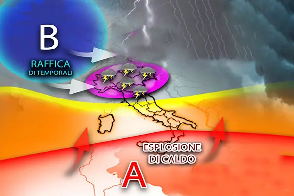 Meteo: Weekend con temporali, poi bolla di caldo. Ecco dove. Le previsioni