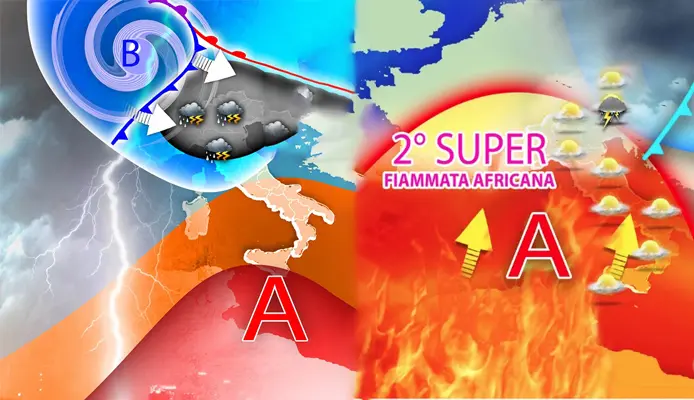 Meteo Weekend: raffica di temporali poi seconda super fiammata africana. Ecco dove. Previsioni