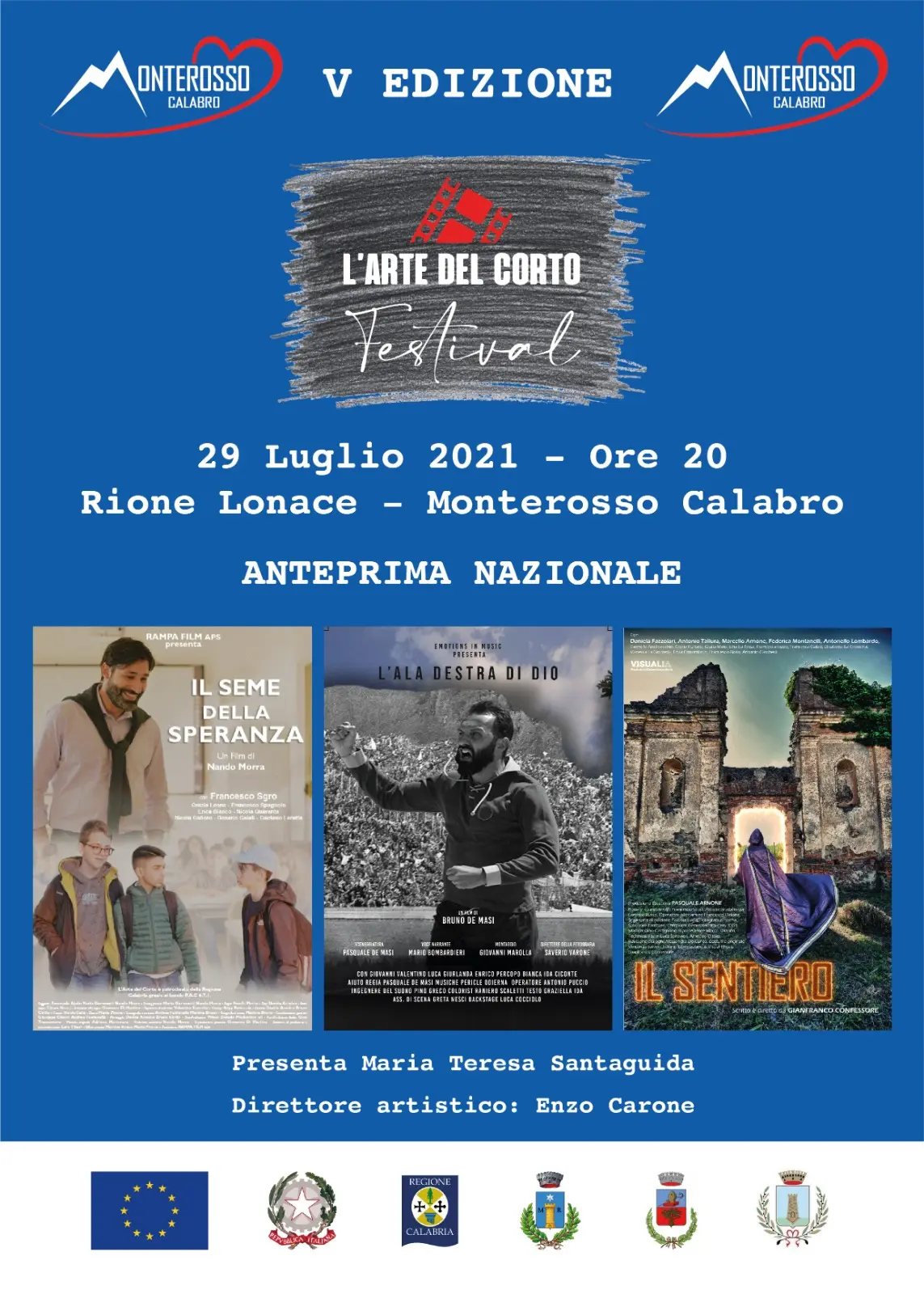 Grande attesa per la finale della 5° edizione del festival “L’arte del corto…” di Monterosso Calabro