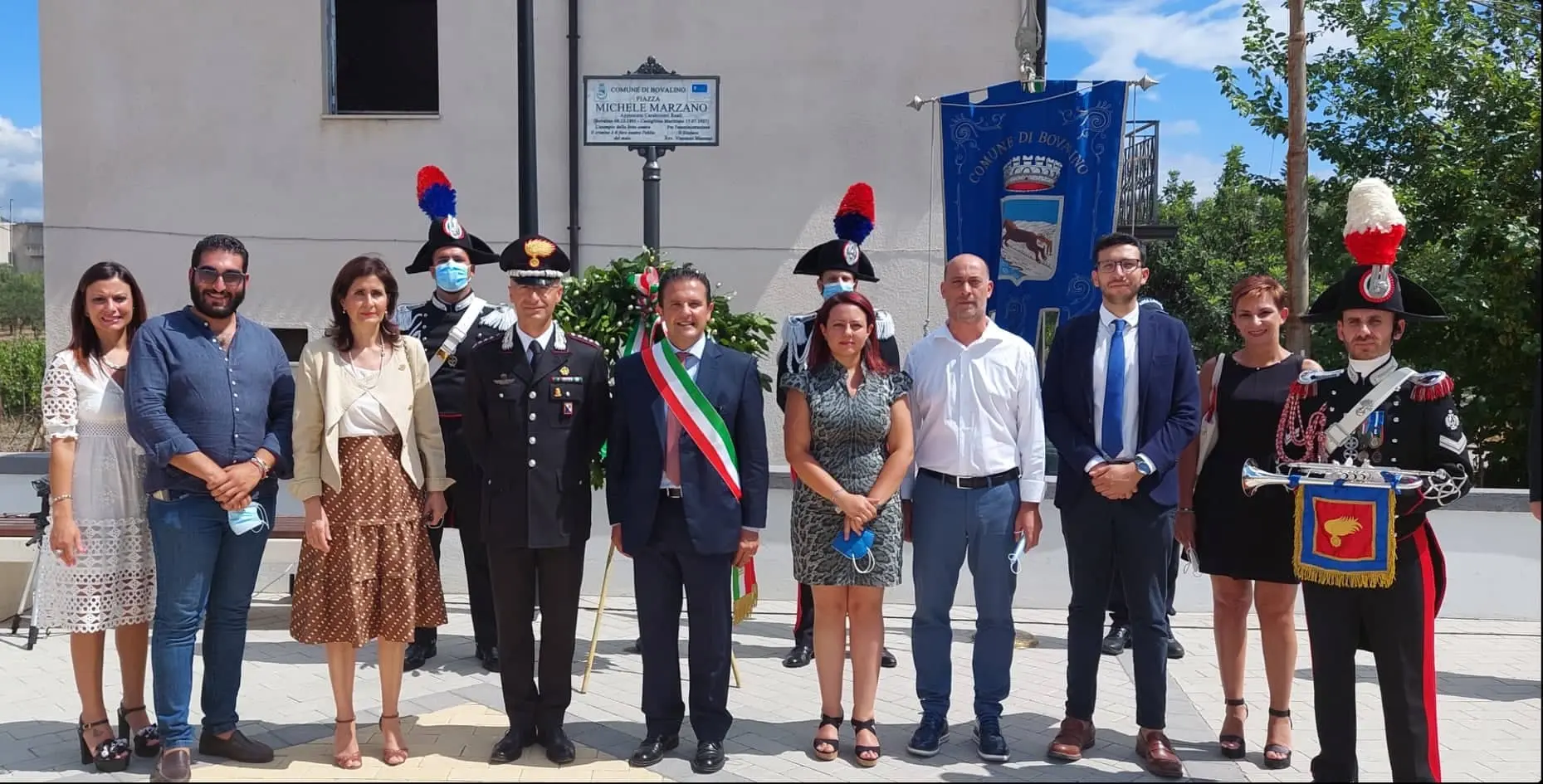 Bosco Sant'ippolito (RC): Inaugurata la nuova piazza intitolata al Carabiniere Michele Marzano