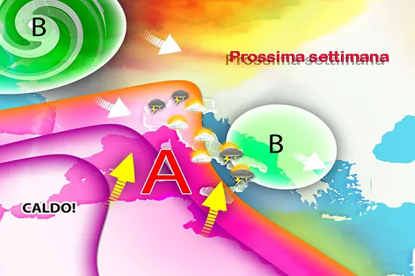 Meteo: Temporali e Rischio di nubifragi poi torna l'anticiclone africano più forte che mai