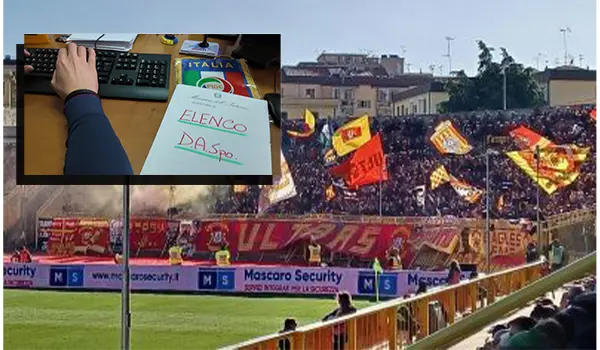 Catanzaro, DASPO a un tifoso di 29 anni: stop agli stadi in tutta Italia e in Europa