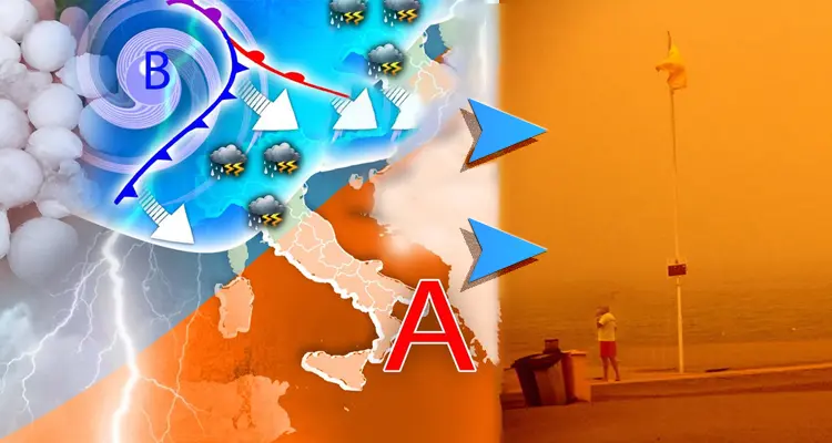 Meteo: da lunedì in piena estate tra temporali, clima rovente e sabbia dal deserto del Sahara!