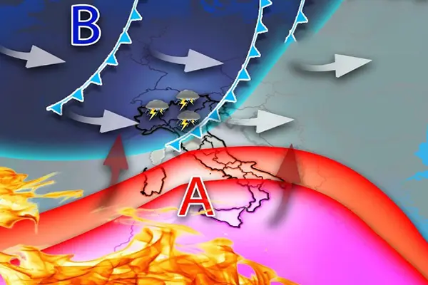 Meteo: Tanti blitz di temporaleschi e caldo infuocato africano le previsioni