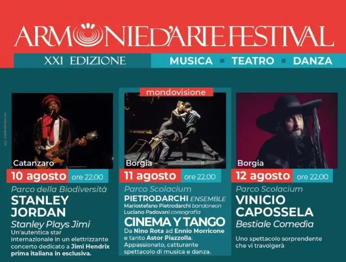 Armonie d'Arte Festival, grande apertura con Stanley Jordan, Pietrodarchi Ensemble e Capossela