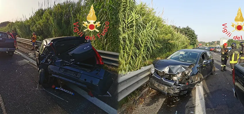 Incidenti stradali sulla SS280 convolte due auto Bilancio un ferito sul Posto i Vvf, Suem118 e Ps