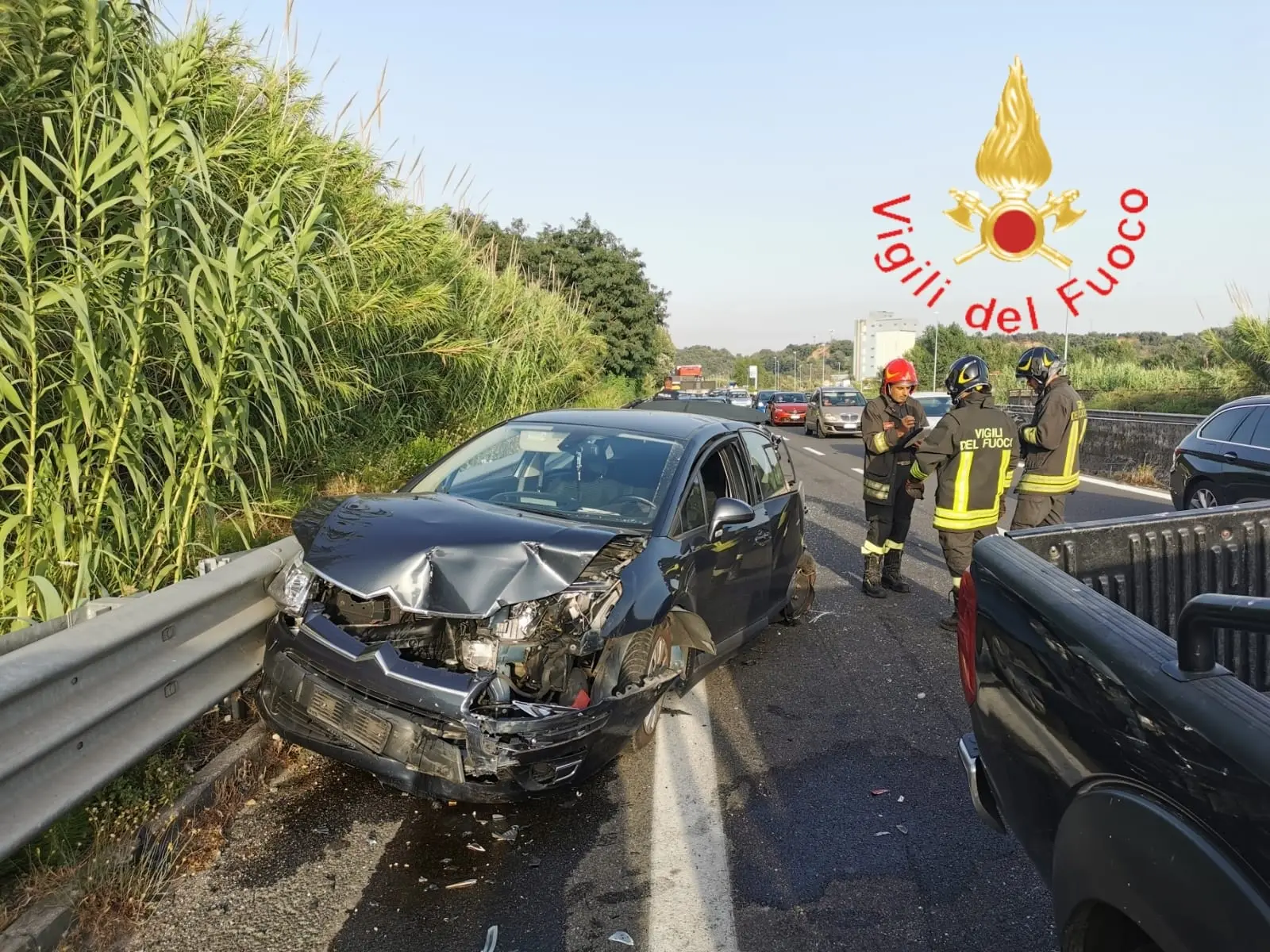 Incidenti stradali sulla SS280 convolte due auto Bilancio un ferito sul Posto i Vvf, Suem118 e Ps