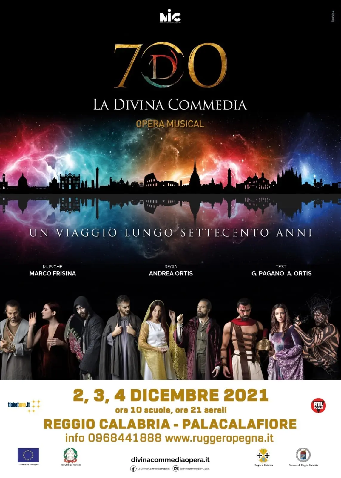 “Fatti di Musica 2021”: al Palacalafiore con il colossal “La Divina Commedia Opera Musical”