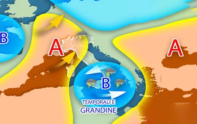 Meteo: Weekend temporali intensi e grandine. Ecco l’evoluzione