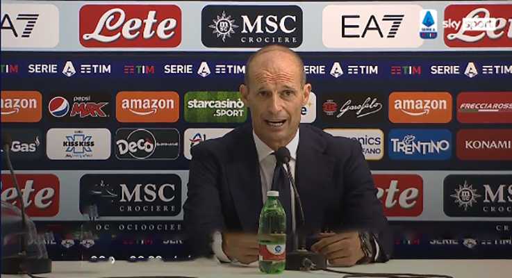 Napoli-Juventus 2-1. Il commento del tecnico Allegri.