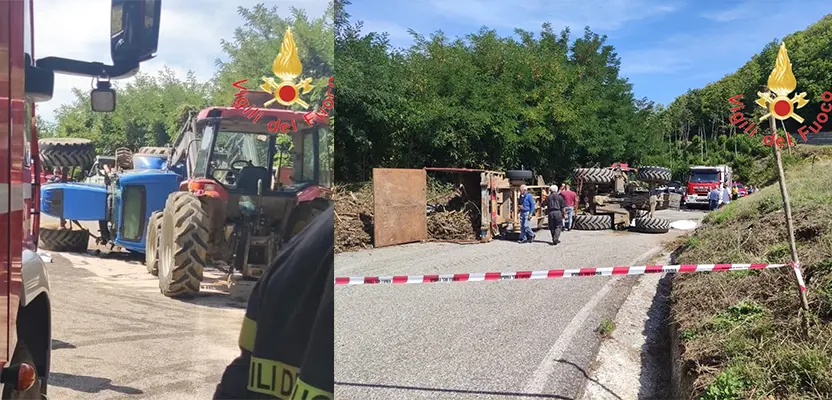 Incidenti sul lavoro. Calabria. Giovane Muore schiacciato dal trattore. intervento dei Vvf