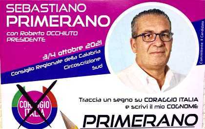 Elezioni Regionali 2021: Sebastiano Primerano, "Coraggio Italia", è presente nella locride!