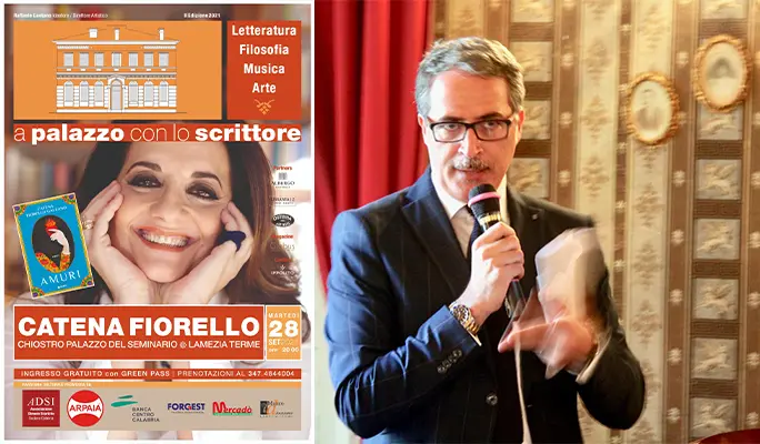 «A Palazzo con lo Scrittore» Catena Fiorello a Lamezia Terme per l’epilogo della rassegna