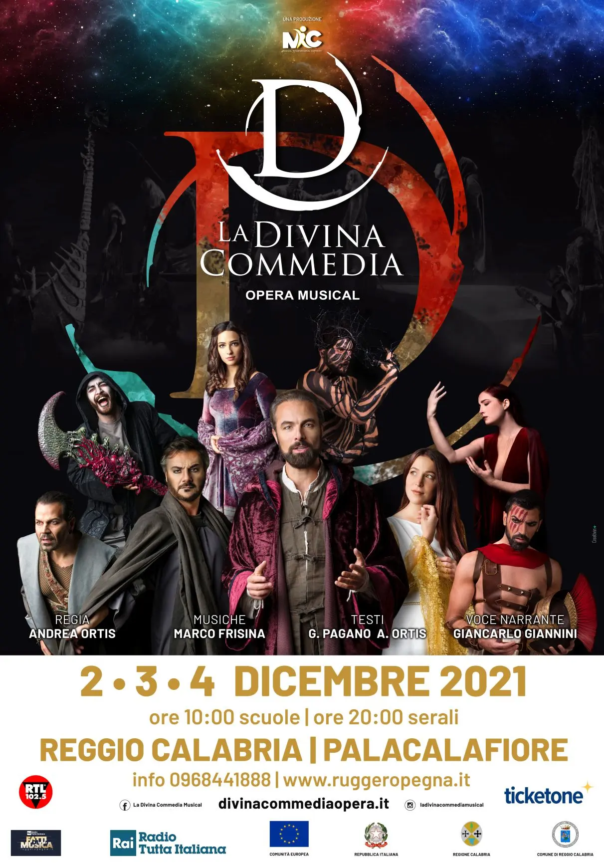 Partite le prenotazioni delle scuole per Il colossal “La Divina Commedia Opera Musical”. I dettagli