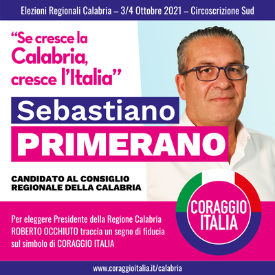 Bovalino: Sebastiano Primerano “Coraggio Italia”. L’intervista del giorno