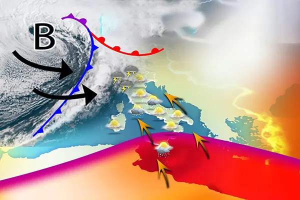 Meteo: Weekend, perturbazione pronta all'impatto poi da lunedì fase autunnale con temporali-nubifragi