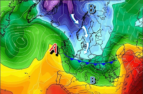 Meteo: Ancora temporali in molte regioni, poi freddo con pioggia, vento e pure neve in montagna. Ecco l’evoluzione