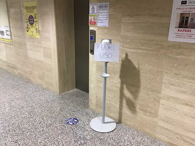 CSA-Cisal: "Nella Cittadella regionale oltre la metà dei dispenser igienizzanti fuori uso. Intervenire subito"  (Foto)